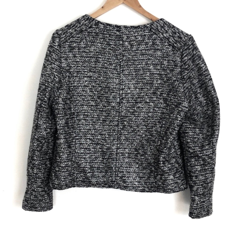 H&M Black and gray metallic side zip jacket sz 12 - Picture 3 of 4
